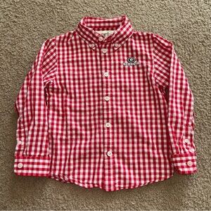 Garb Georgia Red Checkered Kids Shirt, size 4T